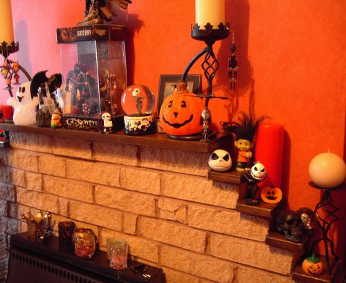 50 Awesome Halloween Decorating Ideas Fresh Orange Fireplace Full ...